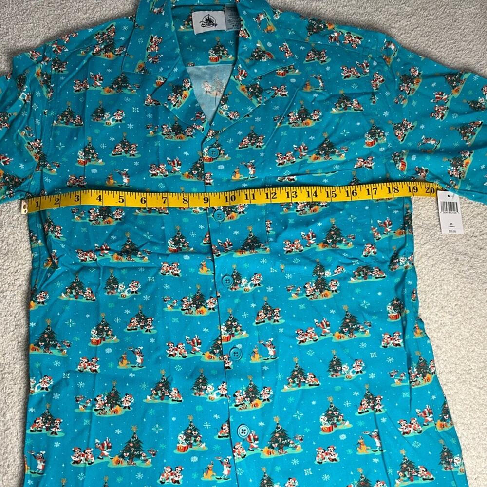 Disney Parks Christmas Holiday Santa Mickey Mouse and Friends Camp Shirt Size XS - Picture 4 of 6